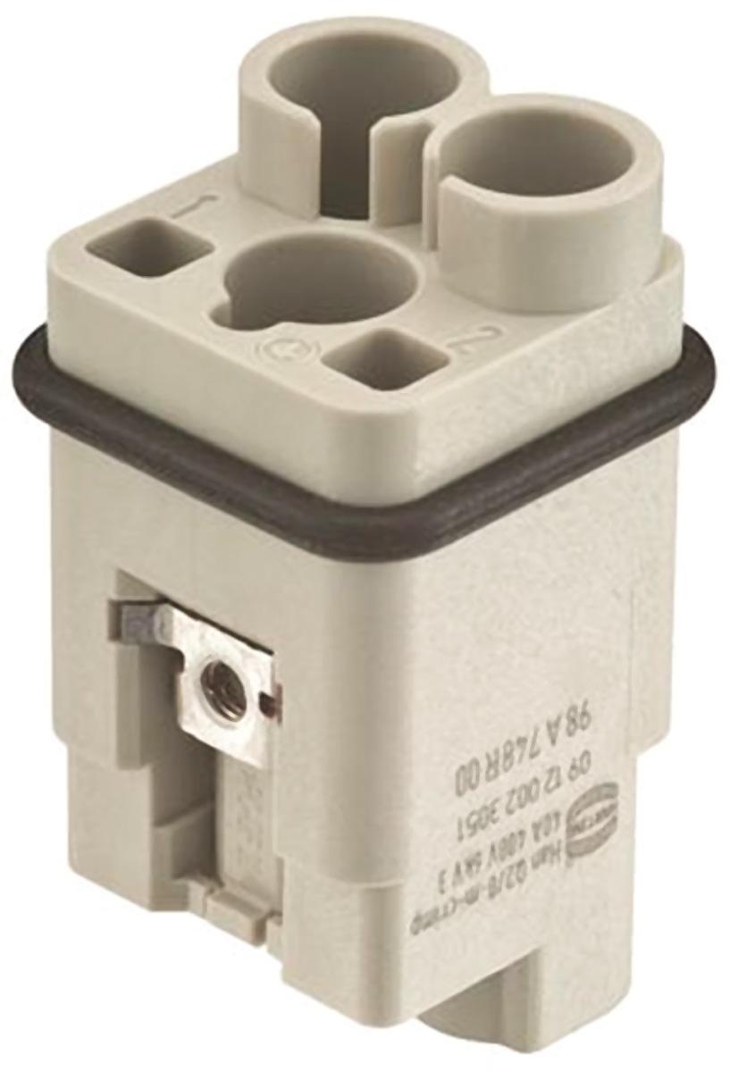 Produktfoto 1 von HARTING HAN Q Industrie-Steckverbinder Kontakteinsatz, 2-polig 40A Stecker, Crimp