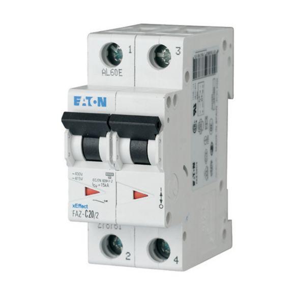 Produktfoto 1 von Eaton Eaton Moeller MCB Leitungsschutzschalter Typ C, 2-polig 5A 240 → 415V, Abschaltvermögen 10 kA xEffect