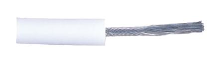 Produktfoto 1 von Alpha Wire Einzeladerleitung 0,33 mm², 22 AWG 30.5m Weiß Silikon isoliert Ø 3.3mm 7/0,25 mm Litzen UL3239