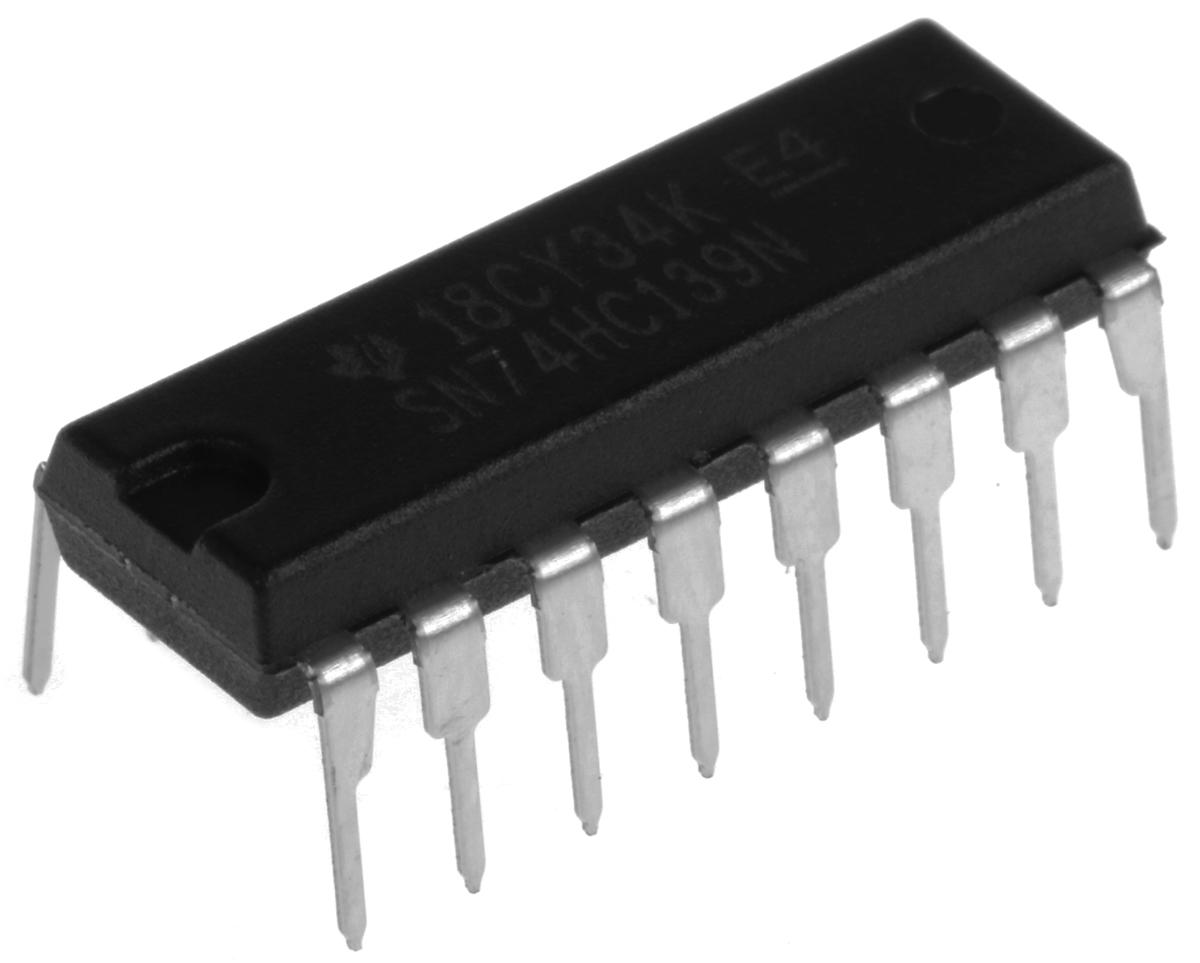 Produktfoto 1 von Texas Instruments Decoder THT PDIP 16-Pin 19.3 x 6.35 x 4.57mm