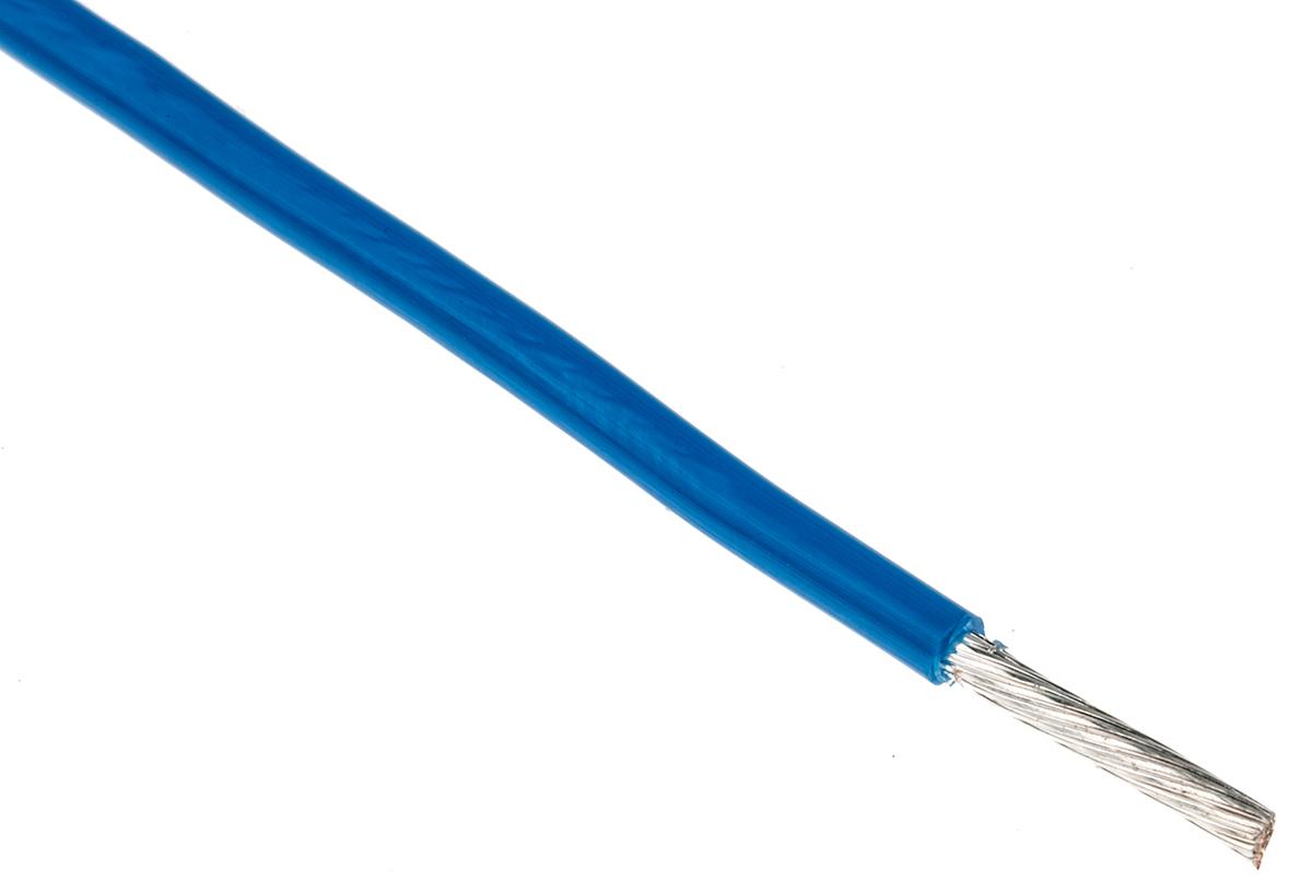 Produktfoto 1 von Alpha Wire Einzeladerleitung 0.96 mm², 18 AWG 30m Blau PTFE isoliert Ø 1.75mm 19/0,25 mm Litzen UL1213