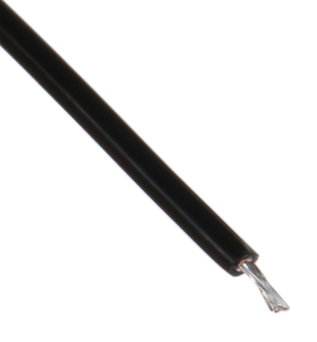 Produktfoto 1 von Alpha Wire Einzeladerleitung 0,33 mm², 22 AWG 30m Schwarz PTFE isoliert Ø 1.27mm 19/0,16 mm Litzen UL1213