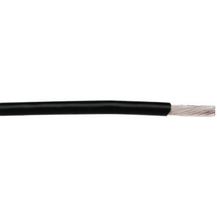 Alpha Wire Einzeladerleitung 0,06 mm², 30 AWG 30m Schwarz PTFE isoliert Ø 0.61mm 7/0,10 mm Litzen MIL-W-16878