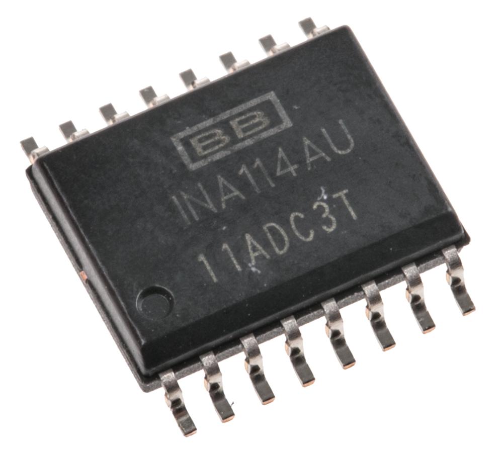 Produktfoto 1 von Texas Instruments Instrumentenverstärker Dual SOL SMD 16-Pin ±12 V, ±15 V, ±3 V, ±5 V, ±9 V Nein