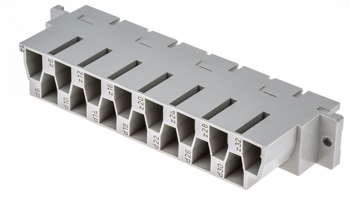 HARTING C1 DIN 41612-Steckverbinder Buchse Gerade, 15-polig / 2-reihig, Raster 10.16mm, Faston